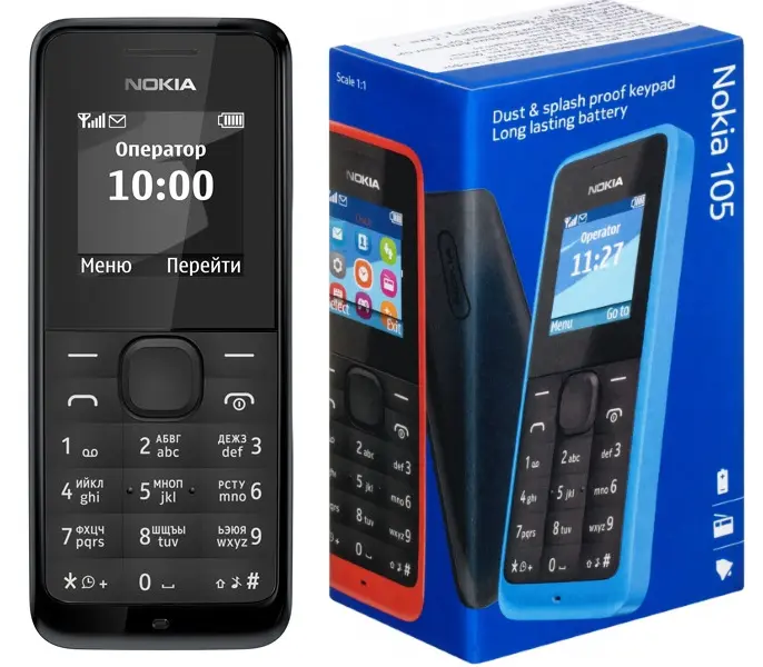 Мобильный телефон Nokia 105 Black - фото товара