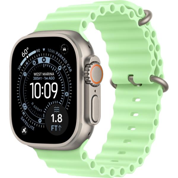 Умные часы Apple Watch Ultra 3 49 mm Natural Titanium Neon Green Ocean Band - фото товара