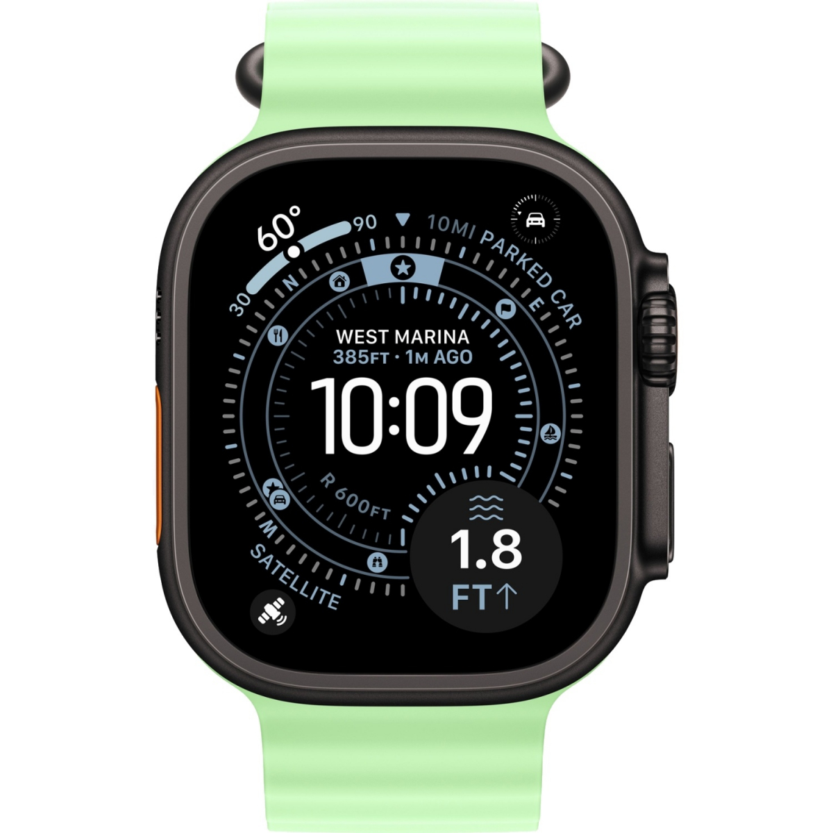 Умные часы Apple Watch Ultra 3 49 mm Black Titanium Neon Green Ocean Band - фото товара